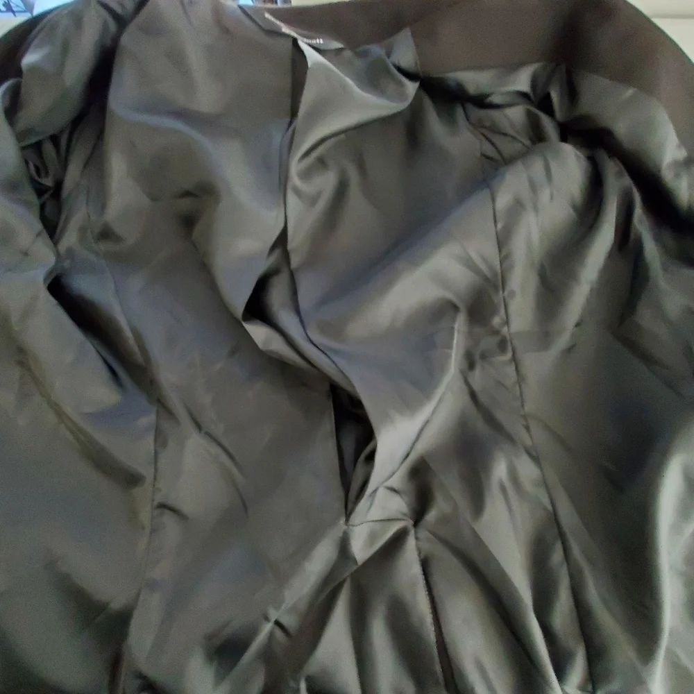 Norma Kamali Lined Black Blazer Size 16 One Button Jacket Office Preppy Career‎